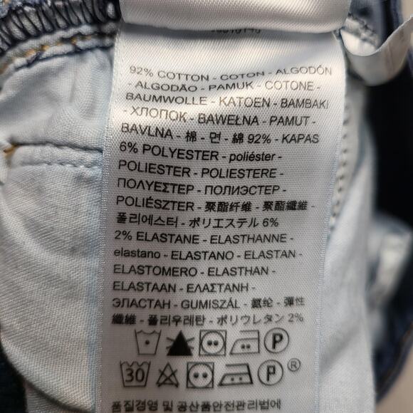 Levis 711 Skinny Jeans Womens 29 Blue Distressed Stretch Denim Mid Rise Pants - Picture 4 of 11